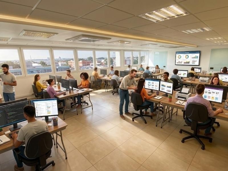 Escritórios Amplos e Iluminados: Espaço para Equipes Crescerem Saudáveis em Porto Alegre